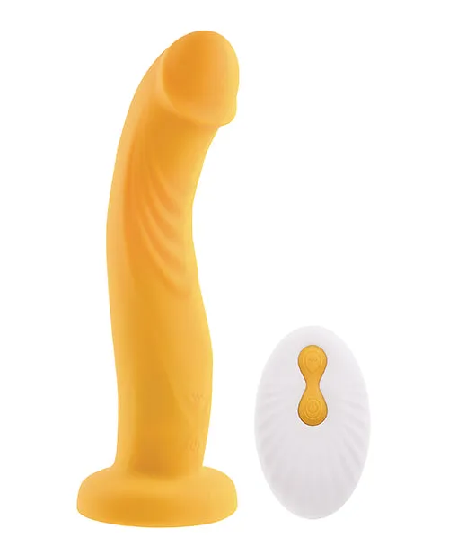 Evolved Female Sex Toys Gender X Yellow Sweet Embrace Dual Motor Strap On Vibe wHarness