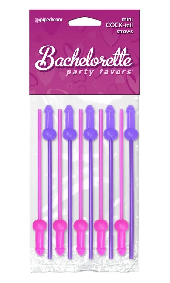 Female Sex Toys BACHELORETTE MINI COCKTAIL STRAWS 10PC Willams Tradeing Company