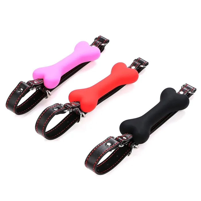 Hound Adjustable Dog Bone Soft Silicone Gags Kinkstasy Male Sex Toys