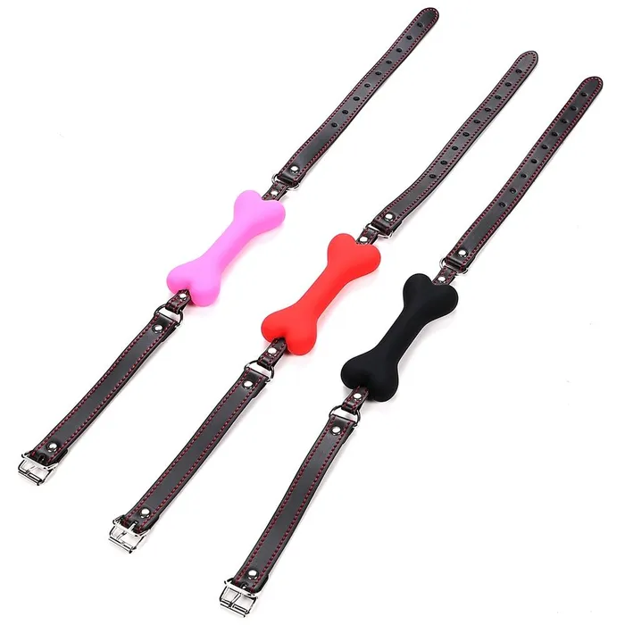 Hound Adjustable Dog Bone Soft Silicone Gags Kinkstasy Male Sex Toys