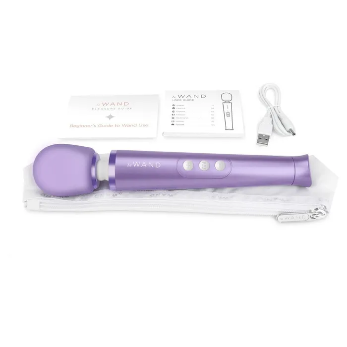Le Wand Petite Rechargeable Vibrating Massager Violet Le Wand Female Sex Toys