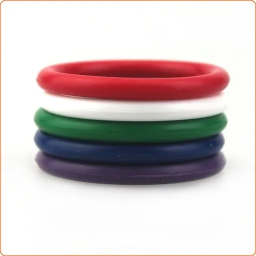 LoveLife SexToys Female Sex Toys Rainbow Silicone Pleasure Rings 5 Pack