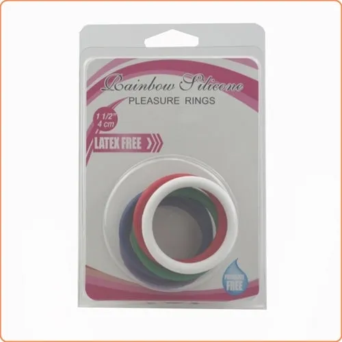 LoveLife SexToys Female Sex Toys Rainbow Silicone Pleasure Rings 5 Pack