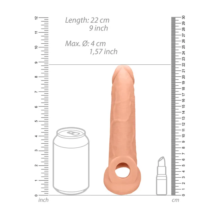 Male Sex Toys Shots Toys RealRock 9 Inch Penis Sleeve Flesh Pink Male Sex Toys Shots Toys RealRock 9 Inch Penis Sleeve Flesh Pink