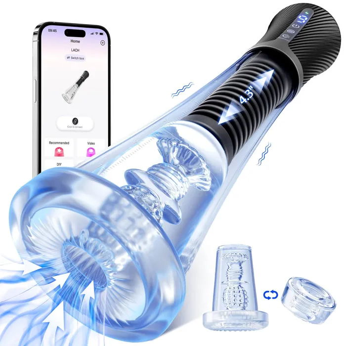 Male Sex Toys Sohimi LACH 3 in 1 Vibrating and Suction Male Penis Pump Sex Toy