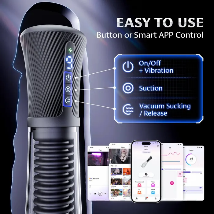 Male Sex Toys Sohimi LACH 3 in 1 Vibrating and Suction Male Penis Pump Sex Toy