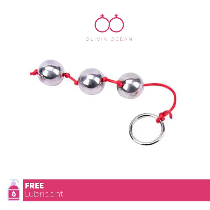 Metal Anal Beads with a length of 14 Inches Olivia Ocean Male Sex Toys