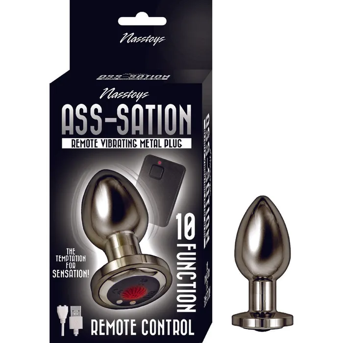 Nasswalk Toys Anal Ass Sation Remote Vibrating Butt Plug Black