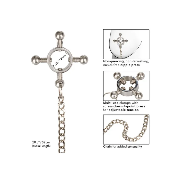 Nipple Clitoral Toys California Exotic Nipple Grips 4 Point Nipple Press With Chain Nipple Clitoral Toys California Exotic Nipple Grips 4 Point Nipple Press With Chain
