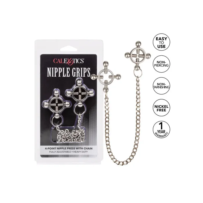 Nipple Clitoral Toys California Exotic Nipple Grips 4 Point Nipple Press With Chain Nipple Clitoral Toys California Exotic Nipple Grips 4 Point Nipple Press With Chain