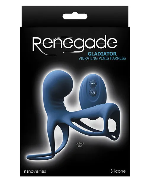 NS Novelties Male Sex Toys Renegade Blue Gladiator Vibrating Penis Harness