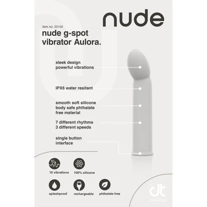Nude Aulora Mini GSpot Vibrator Dream Toys Female Sex Toys