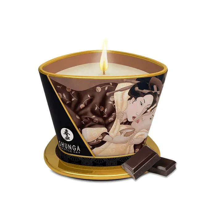 Olivia Ocean Couples Shunga Massage Candle Intoixicating Chocolate