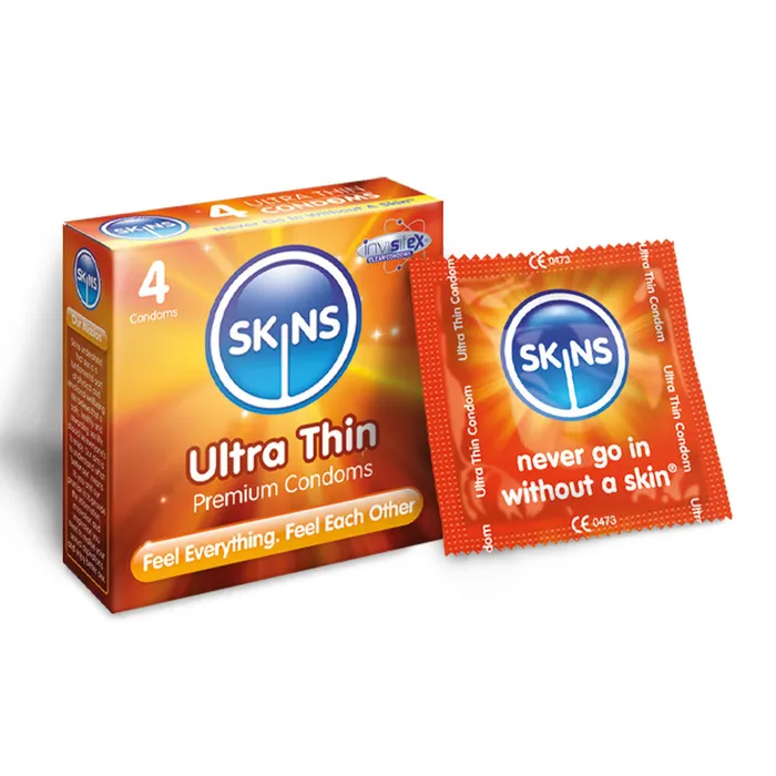Olivia Ocean Skins Condoms Ultra Thin 4 Pack Male Sex Toys
