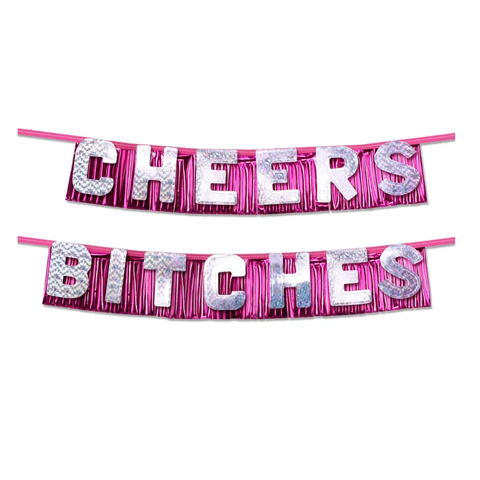 PipeDream Bachelorette Party Favors Cheers Bitches Party Banner Vibrators