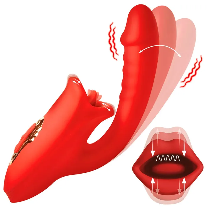 Play Hard Deep Kiss Kissing Silicone Rabbit XR Brands Female Sex Toys
