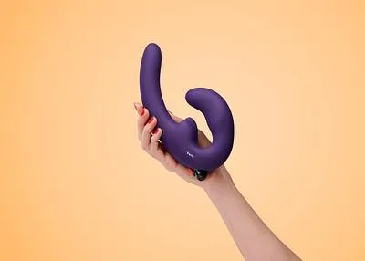 Sharevibe Strapless Double Dildo Dark Violet Fun Factory Dildos