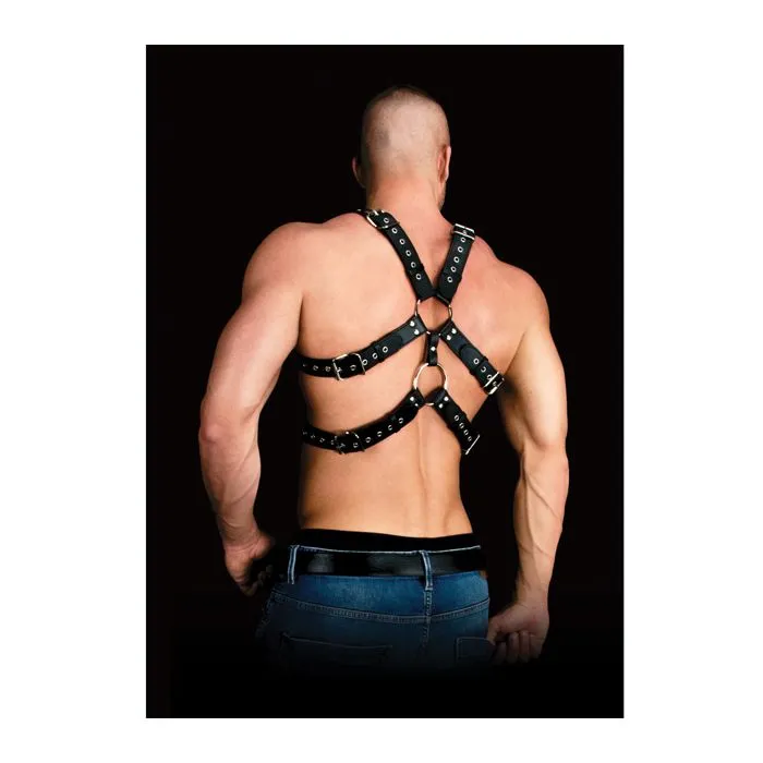 Shots Anal Shots Ouch Andreas Masculine Masterpiece Body Harness in Black