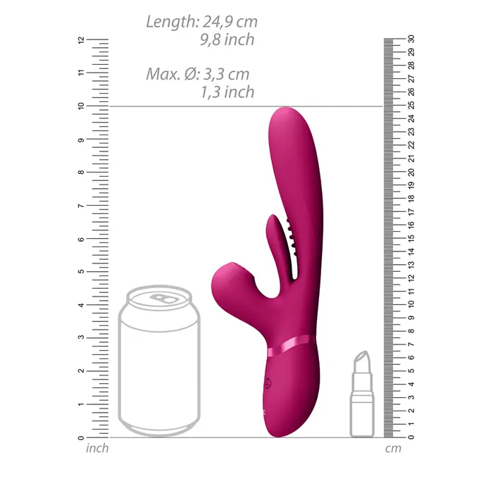 Shots Toys Vibrators Vive Kura Triple Action Stimulator