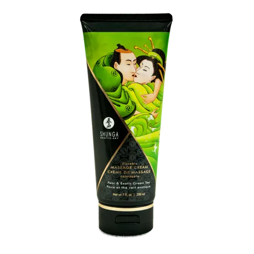 Shunga Kissable Massage Creams 200ml7floz Pear Exotic Green Tea Olivia Ocean Couples