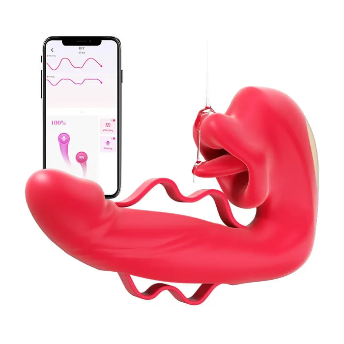 Sohimi Vibrators VIXEN App Control Licking and Suction Flapping Clit GSpot Stimulator Toy