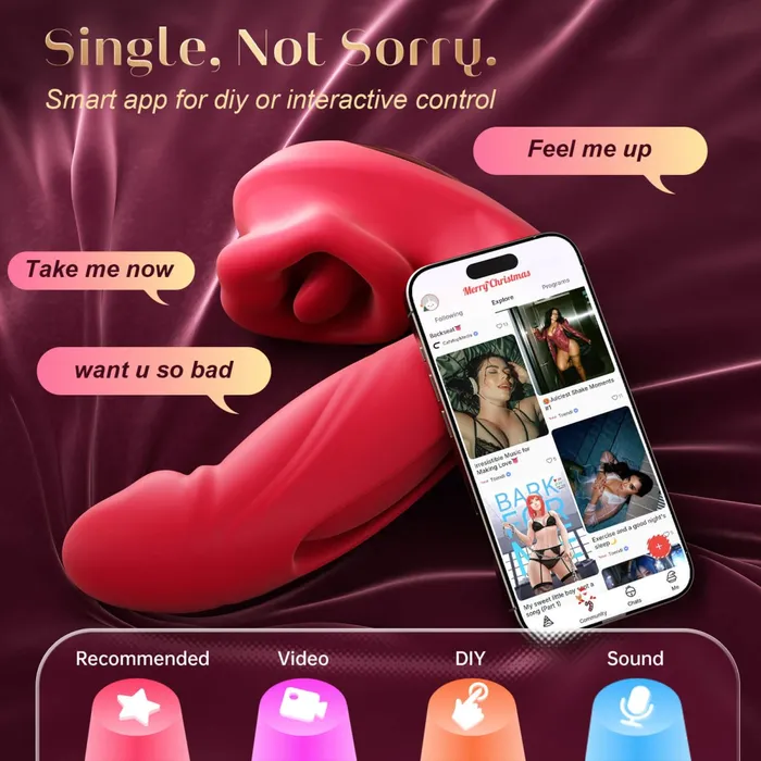 Sohimi Vibrators VIXEN App Control Licking and Suction Flapping Clit GSpot Stimulator Toy Sohimi Vibrators VIXEN App Control Licking and Suction Flapping Clit GSpot Stimulator Toy