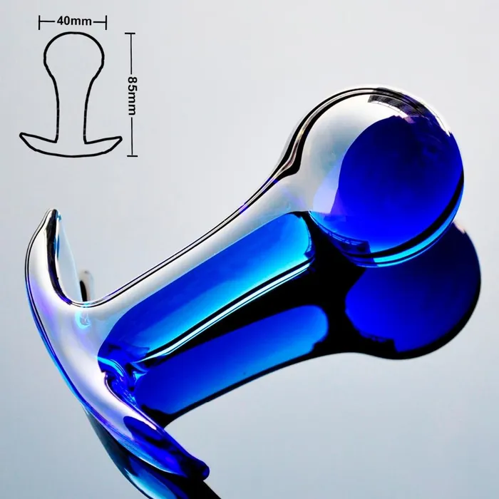 The Bluesome Luxury Hand Blown Glass Anal Plug Kinkstasy Anal