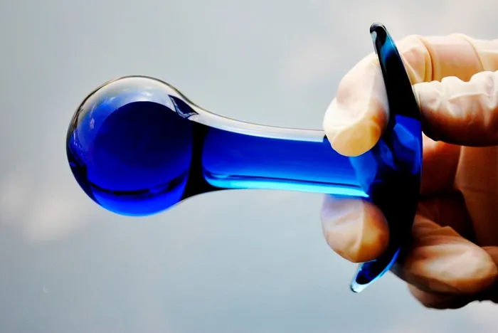 The Bluesome Luxury Hand Blown Glass Anal Plug Kinkstasy Anal