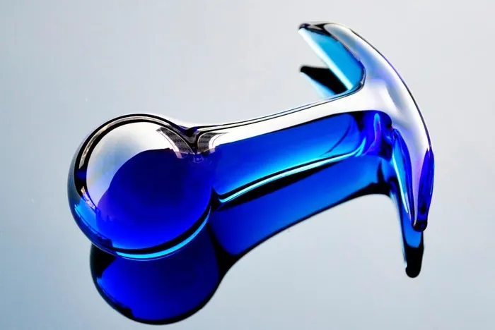 The Bluesome Luxury Hand Blown Glass Anal Plug Kinkstasy Anal