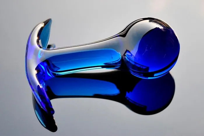 The Bluesome Luxury Hand Blown Glass Anal Plug Kinkstasy Anal