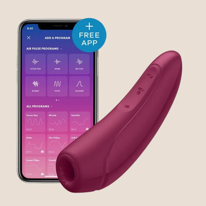 Vibrators BESTSELLER SATISFYER APP ENABLED CURVY 1 ROSE RED Clitoral Stimulator Satisfyer Vibrators BESTSELLER SATISFYER APP ENABLED CURVY 1 ROSE RED Clitoral Stimulator Satisfyer