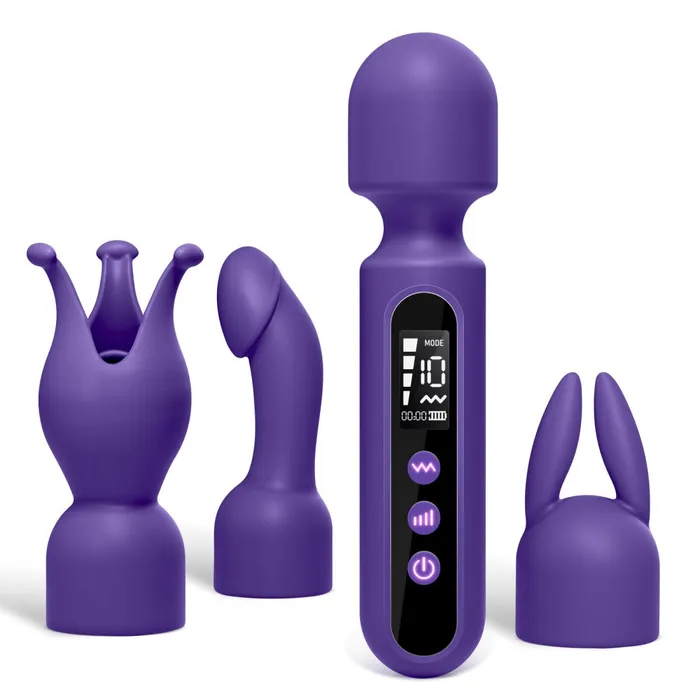 Vibrators DADUN 4 in1 Multifunctional Powerful Wand Vibrator Sex Toy Kit Sohimi