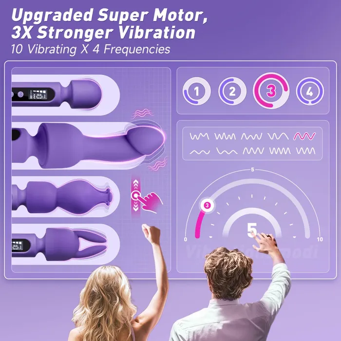 Vibrators DADUN 4 in1 Multifunctional Powerful Wand Vibrator Sex Toy Kit Sohimi Vibrators DADUN 4 in1 Multifunctional Powerful Wand Vibrator Sex Toy Kit Sohimi
