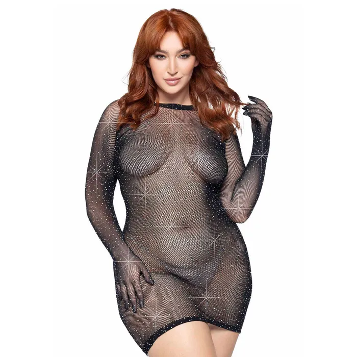 Vibrators Leg Avenue Lingerie Leg Avenue Rhinestone Gloved Dress UK 14 to 18