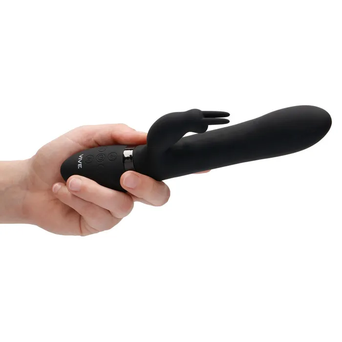 Vive Amoris Black Rabbit Vibrator With Stimulating Beads Shots Toys Female Sex Toys