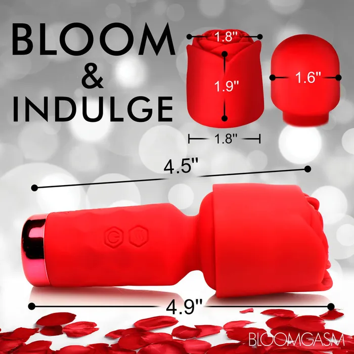 XR Brands XR Bloomgasm Rose Petite Mini Wand Vibrators